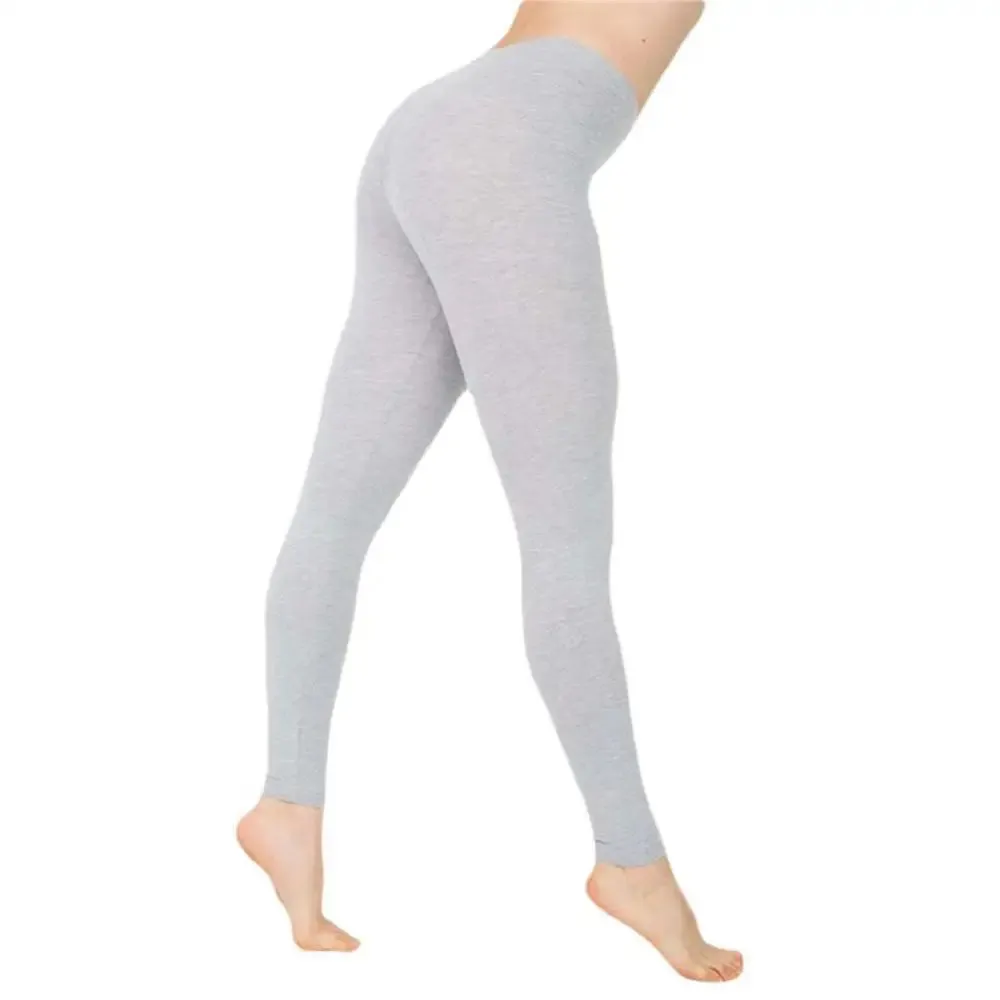 2021 Autumn Spandex Polyester Casual Breathable Women Solid Color Stretchy High Waist Slim Tights Leggings Pencil Pants Trousers