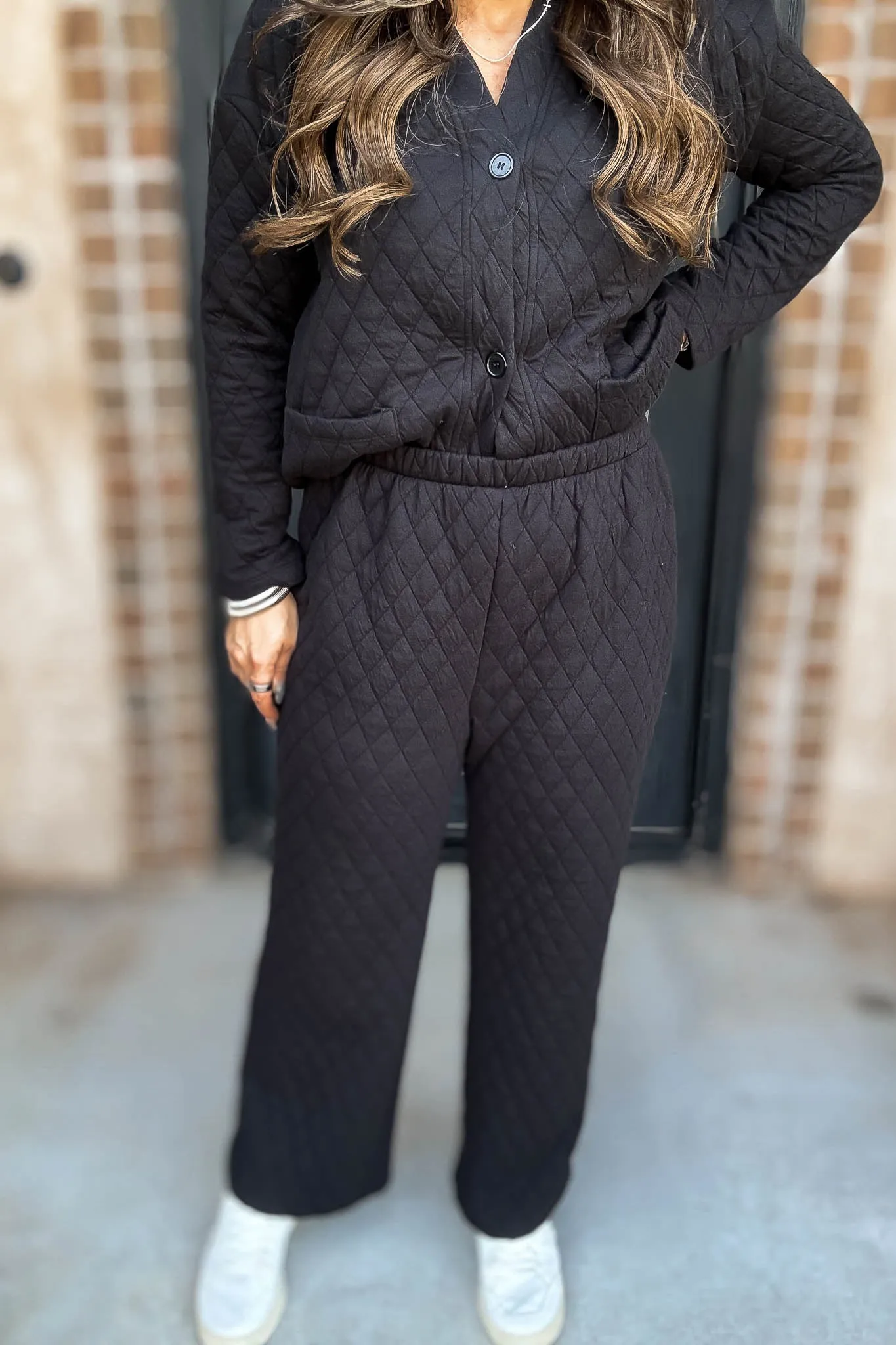 Black Quilted Pants