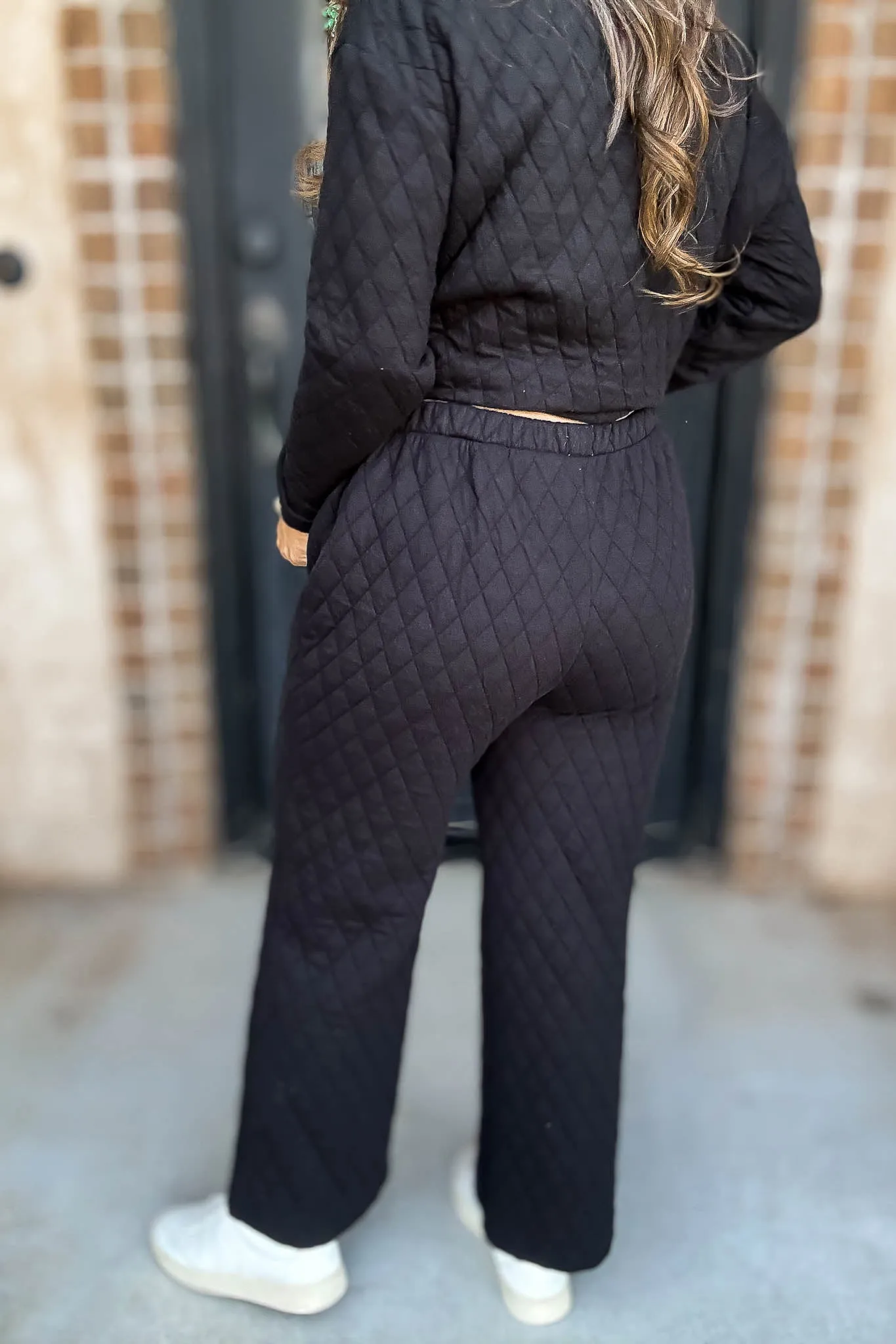 Black Quilted Pants