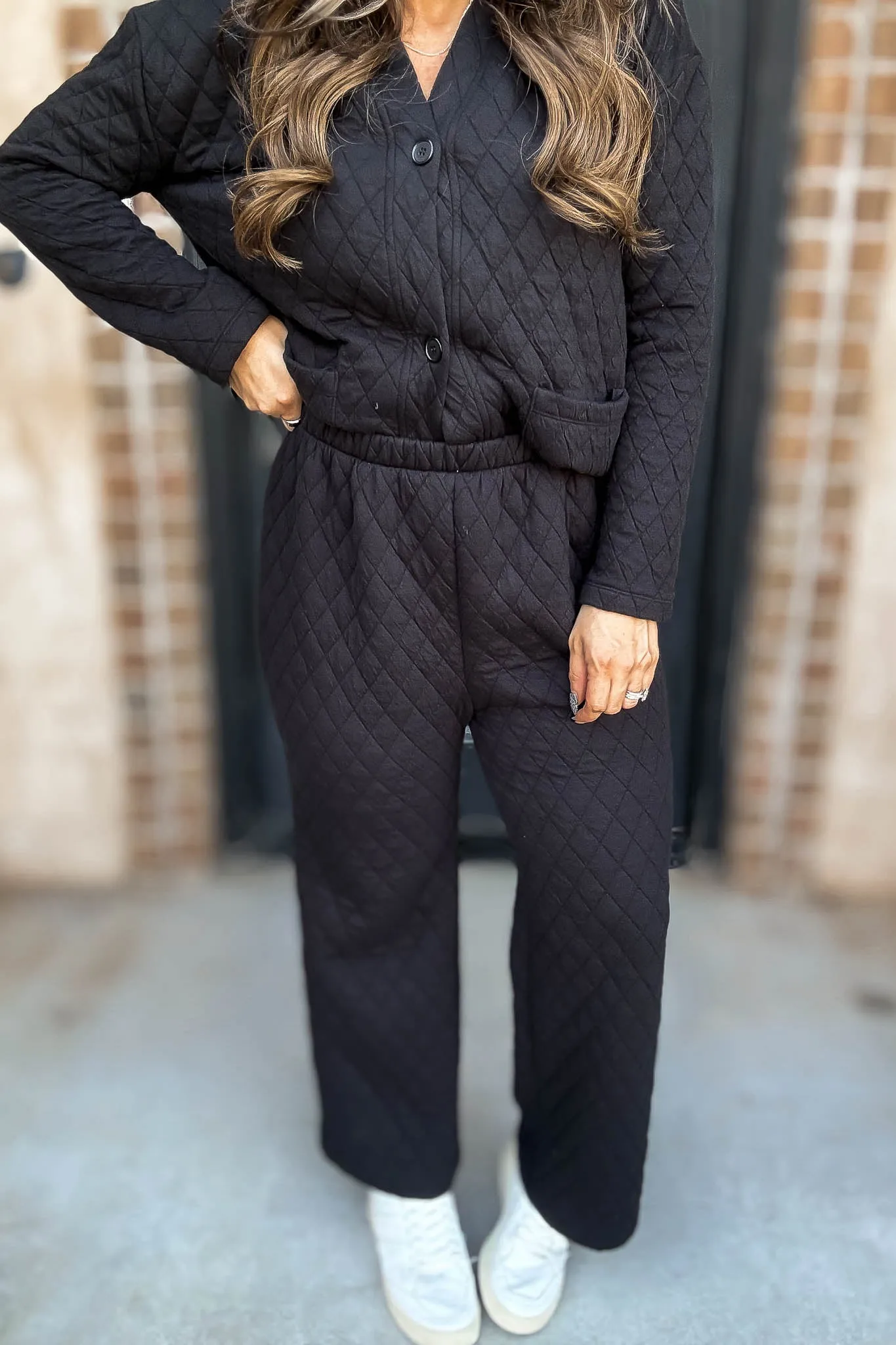 Black Quilted Pants