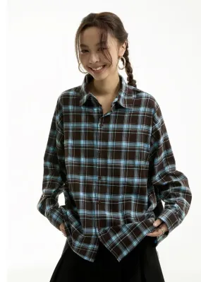 Casual Relaxed Fit Plaid Shirt