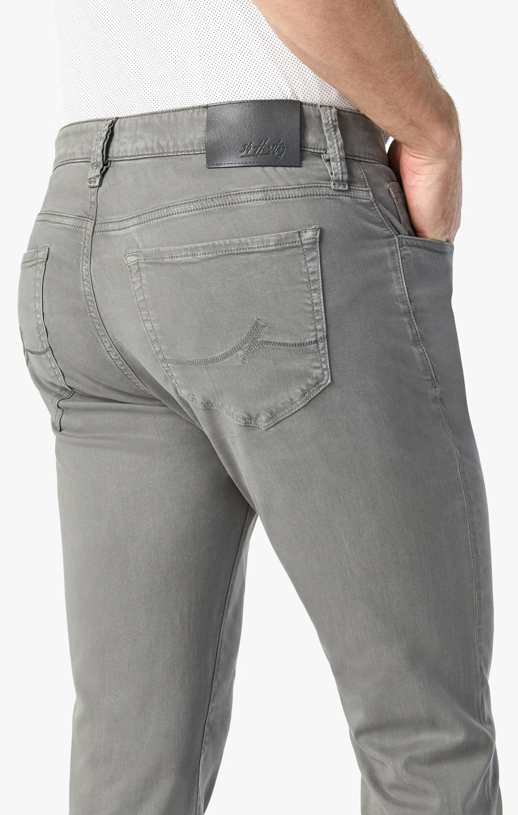 Charisma Relaxed Straight Pants In Pewter Twill