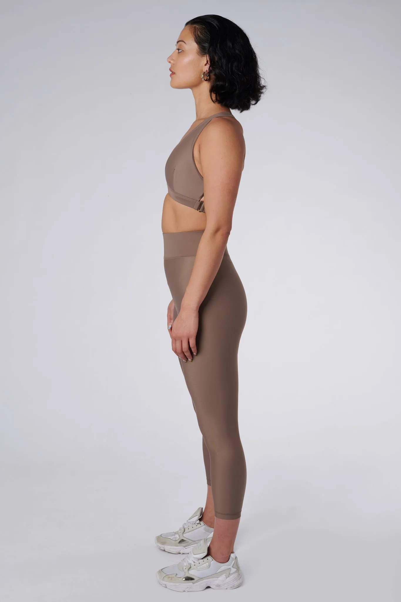 Cora Compression Leggings | Recycled Nylon | Sand