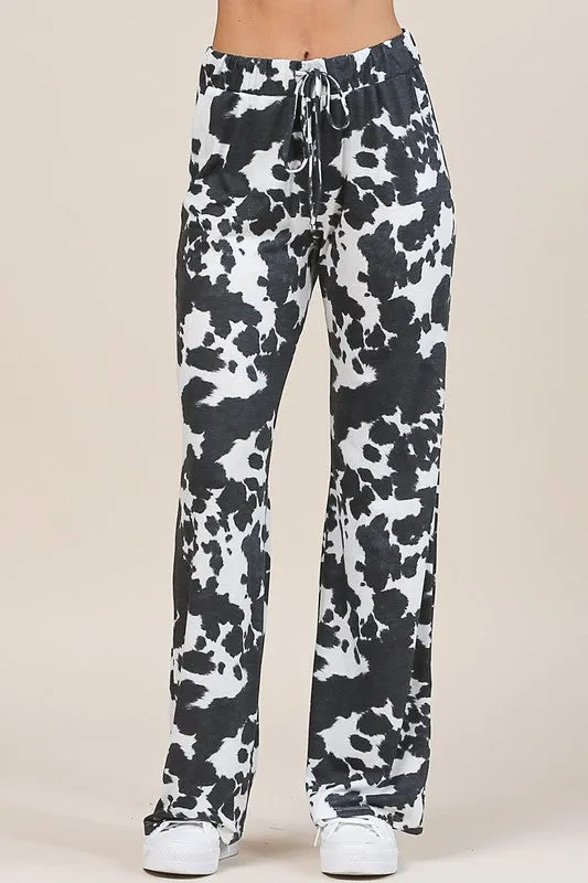 Cow Print Relaxed Pants