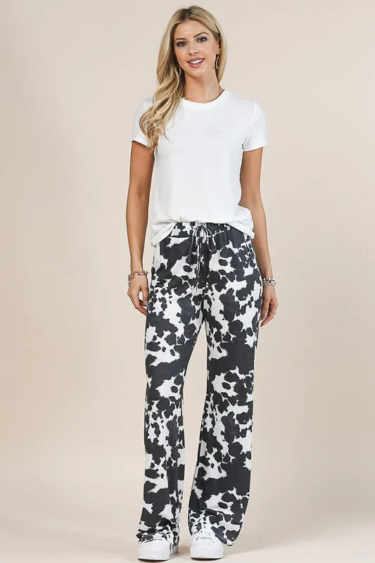 Cow Print Relaxed Pants