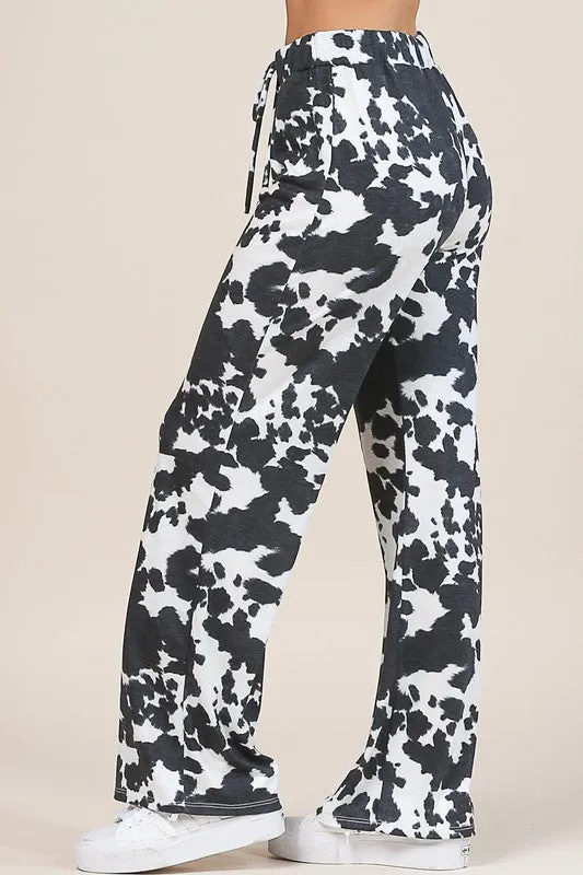 Cow Print Relaxed Pants