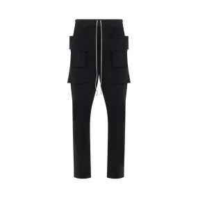 Creatch Cargo Drawstring Pants in Black