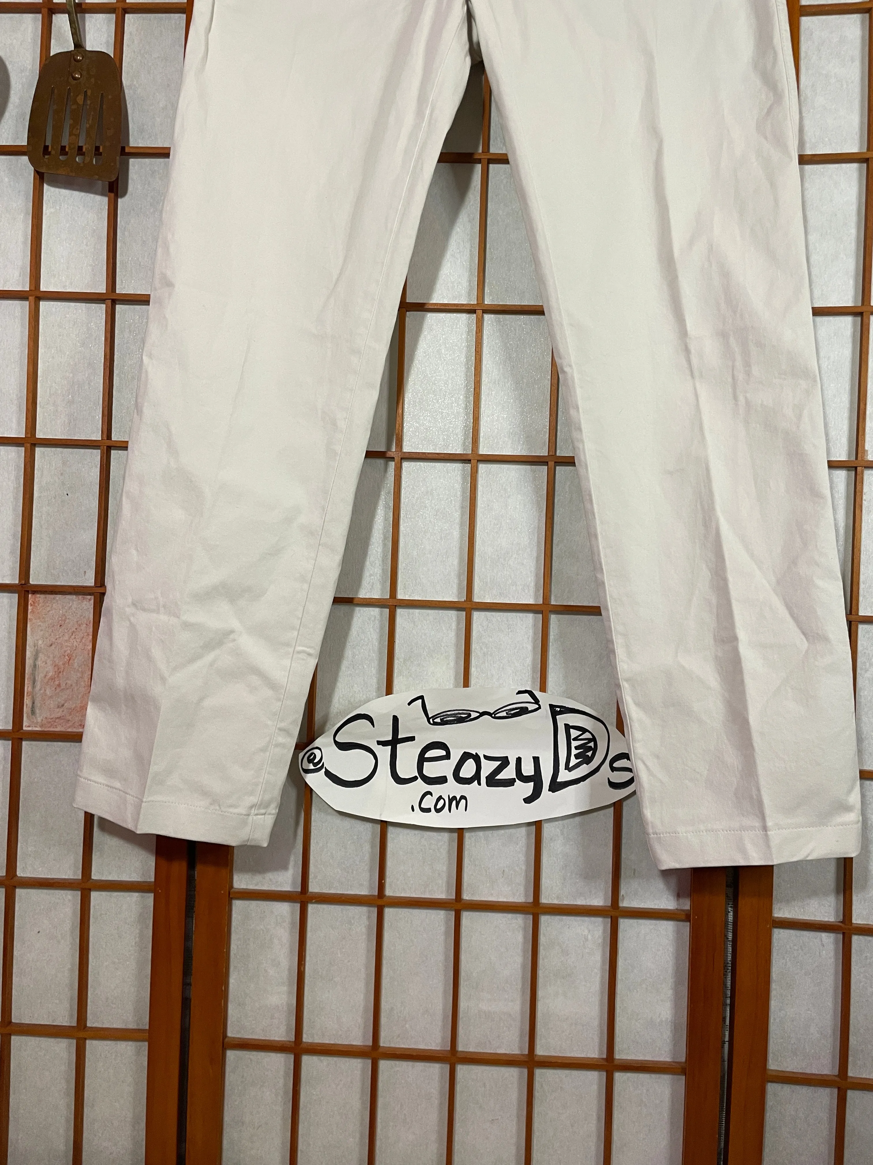 ELEVENTY Mens Chino Pants Size 30x28 White Regular Fit Italy Straight Leg