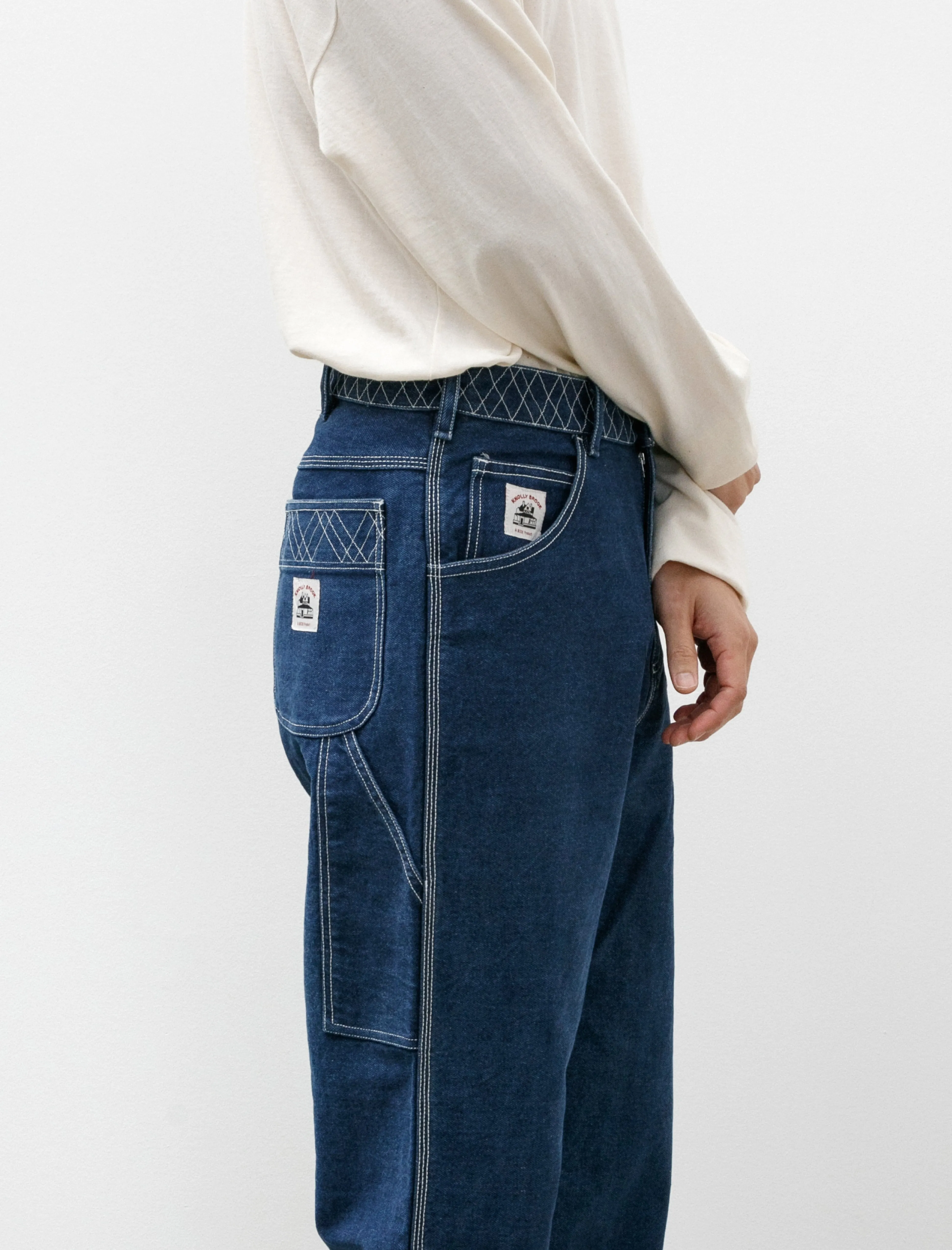 Embroidered Denim Knolly Brook Trousers Indigo