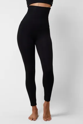 Extra Strong Compression Waist Enhancing Leggings with Tummy Control Black