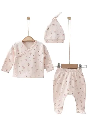 Floral Baby Clothes Set - 3 Pcs