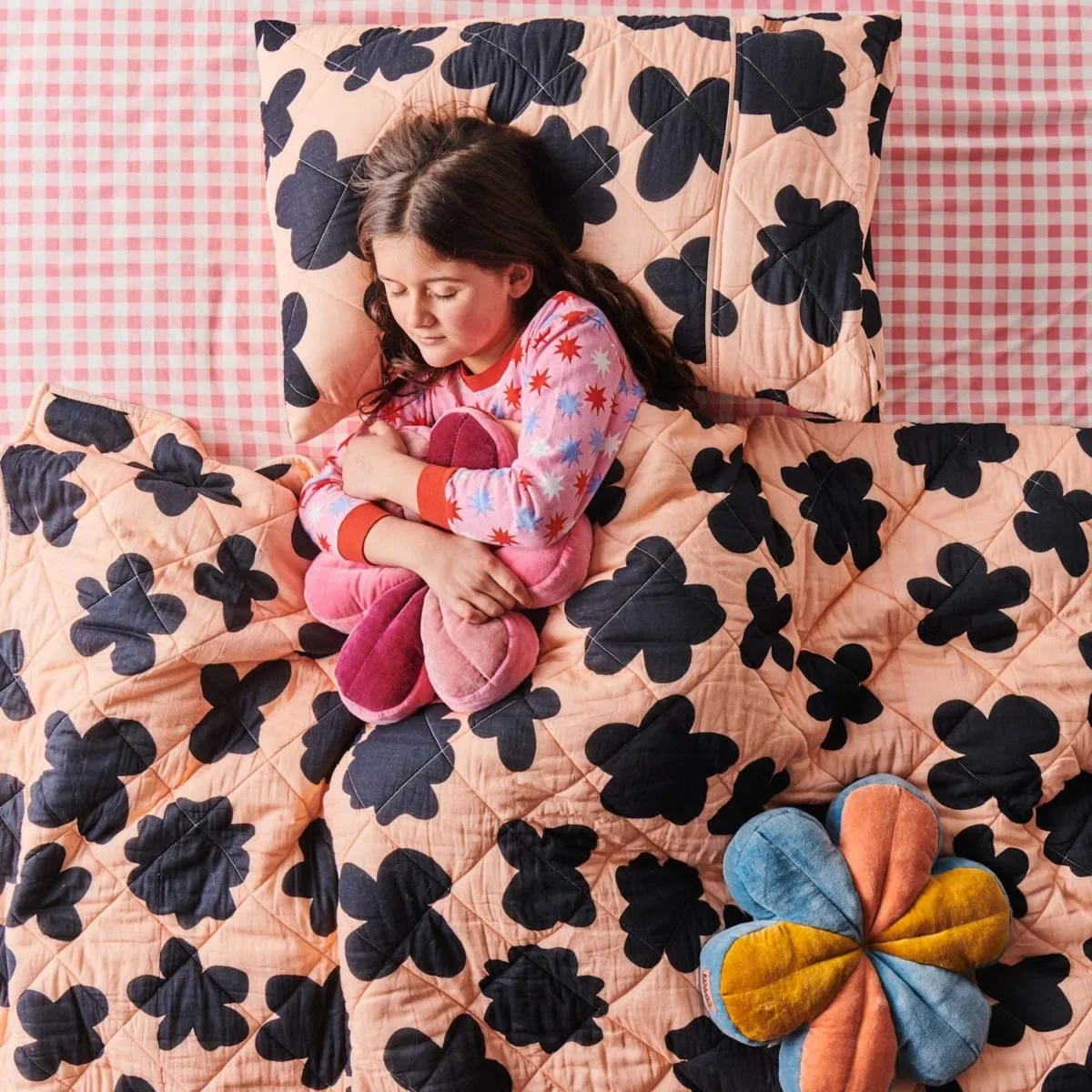 Flowerhead Organic Cotton Quilted Pillowcase