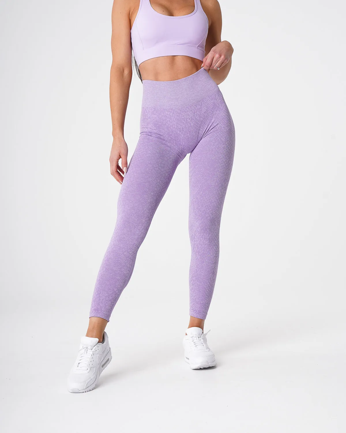 Lilac Snakeskin Seamless Leggings