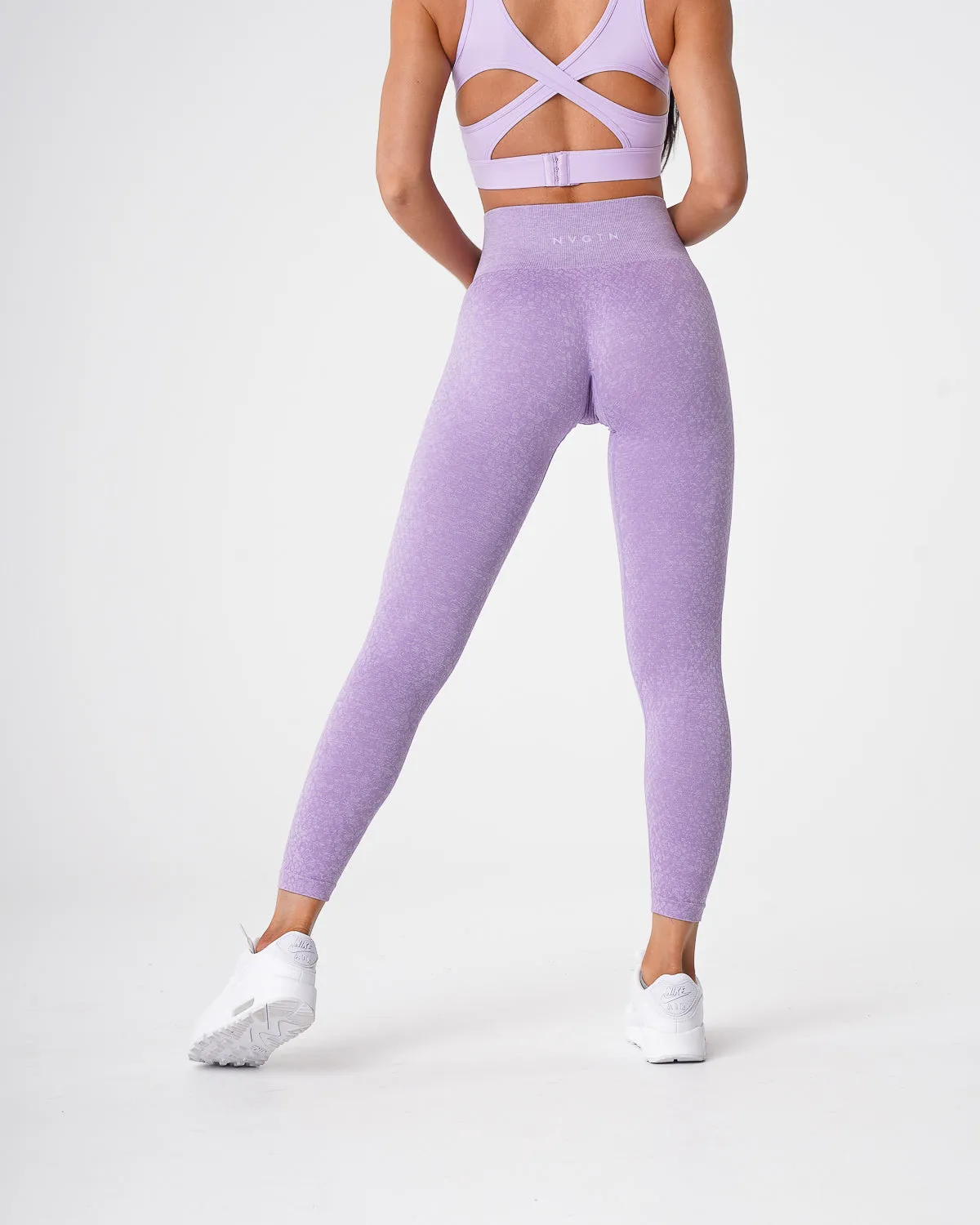 Lilac Snakeskin Seamless Leggings