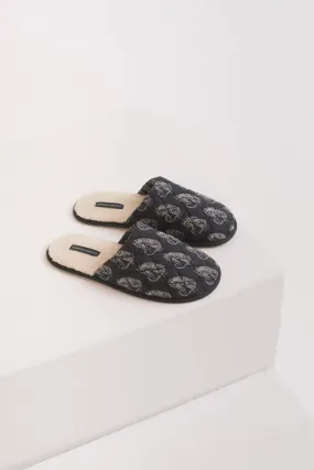 Men’s Slippers Sansindo Tiger Print Black/Cream