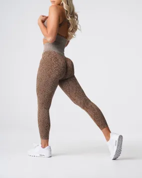 Mocha Snakeskin Seamless Leggings