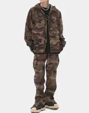 N923 Drawstring Camo Jacket & Cargo Pants Set