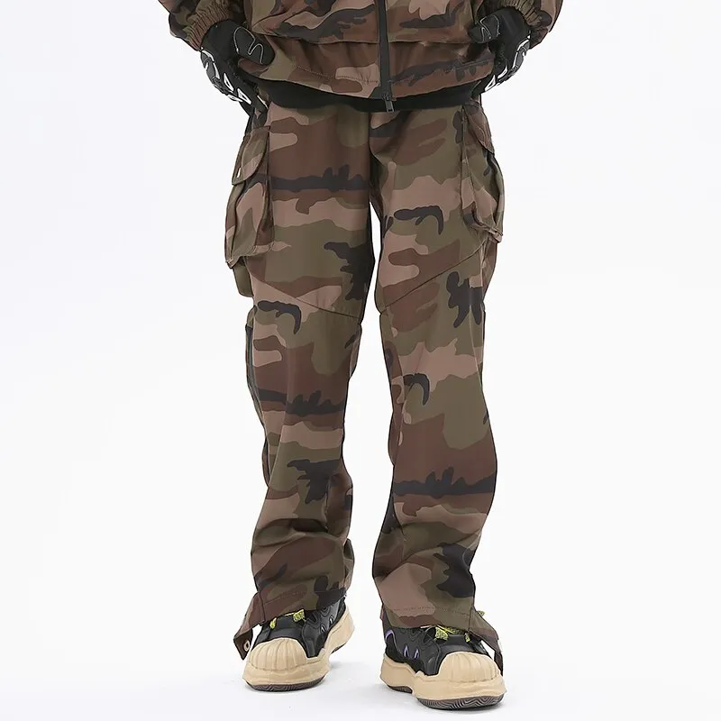 N923 Drawstring Camo Jacket & Cargo Pants Set