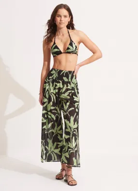 Palm Paradise Wrap Pant - Black