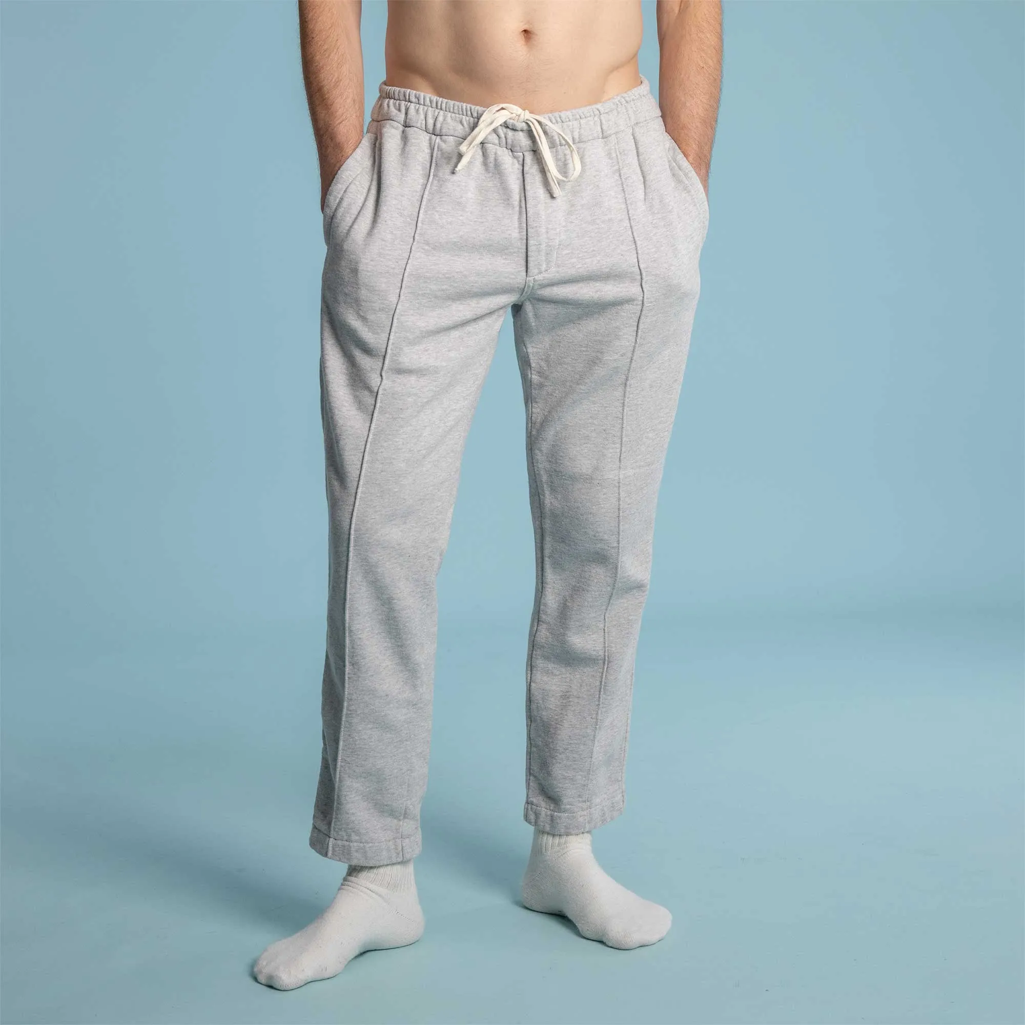 REDMOND 100% Organic Cotton Fleece Flex Waist Jogger Pants (Plastic-Free, Metal Zippers, Coconut Buttons)