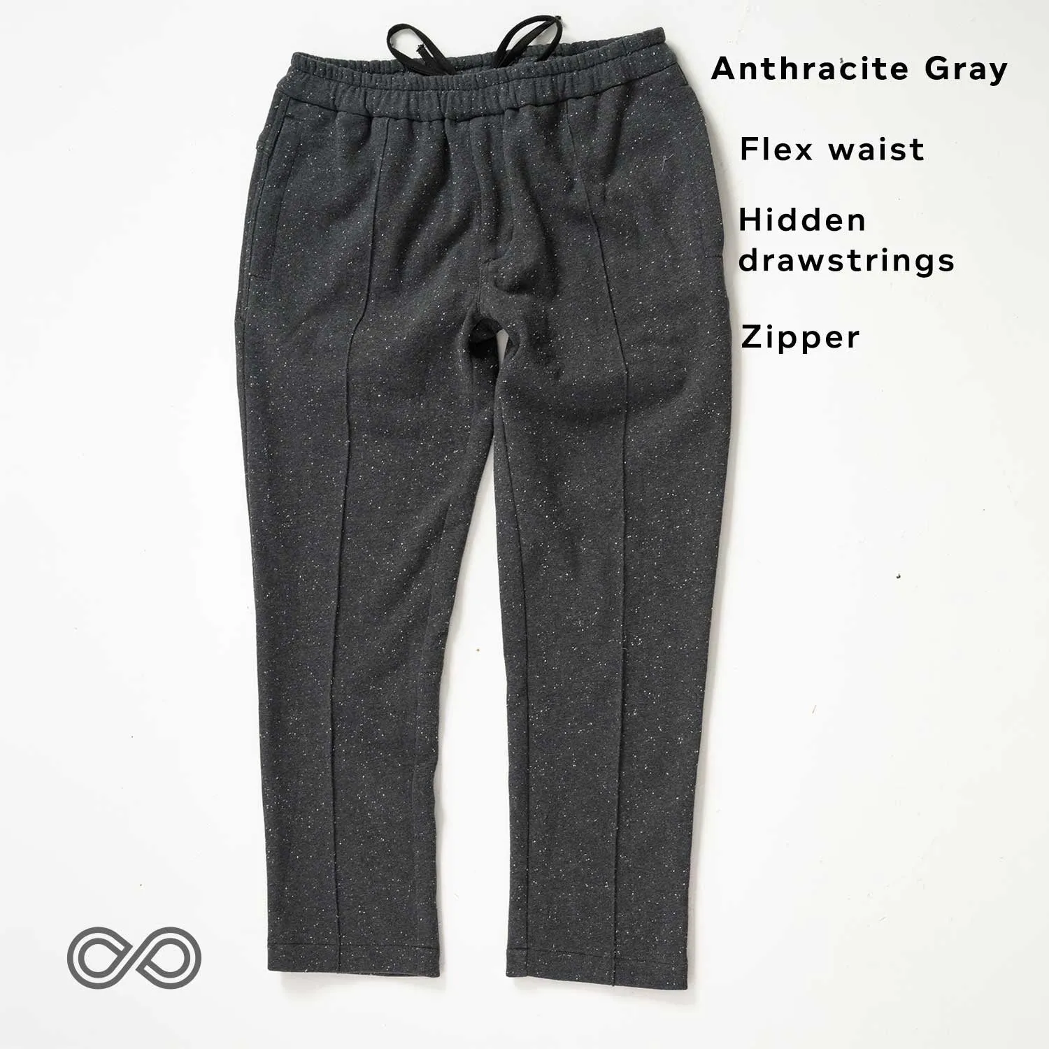 REDMOND 100% Organic Cotton Fleece Flex Waist Jogger Pants (Plastic-Free, Metal Zippers, Coconut Buttons)