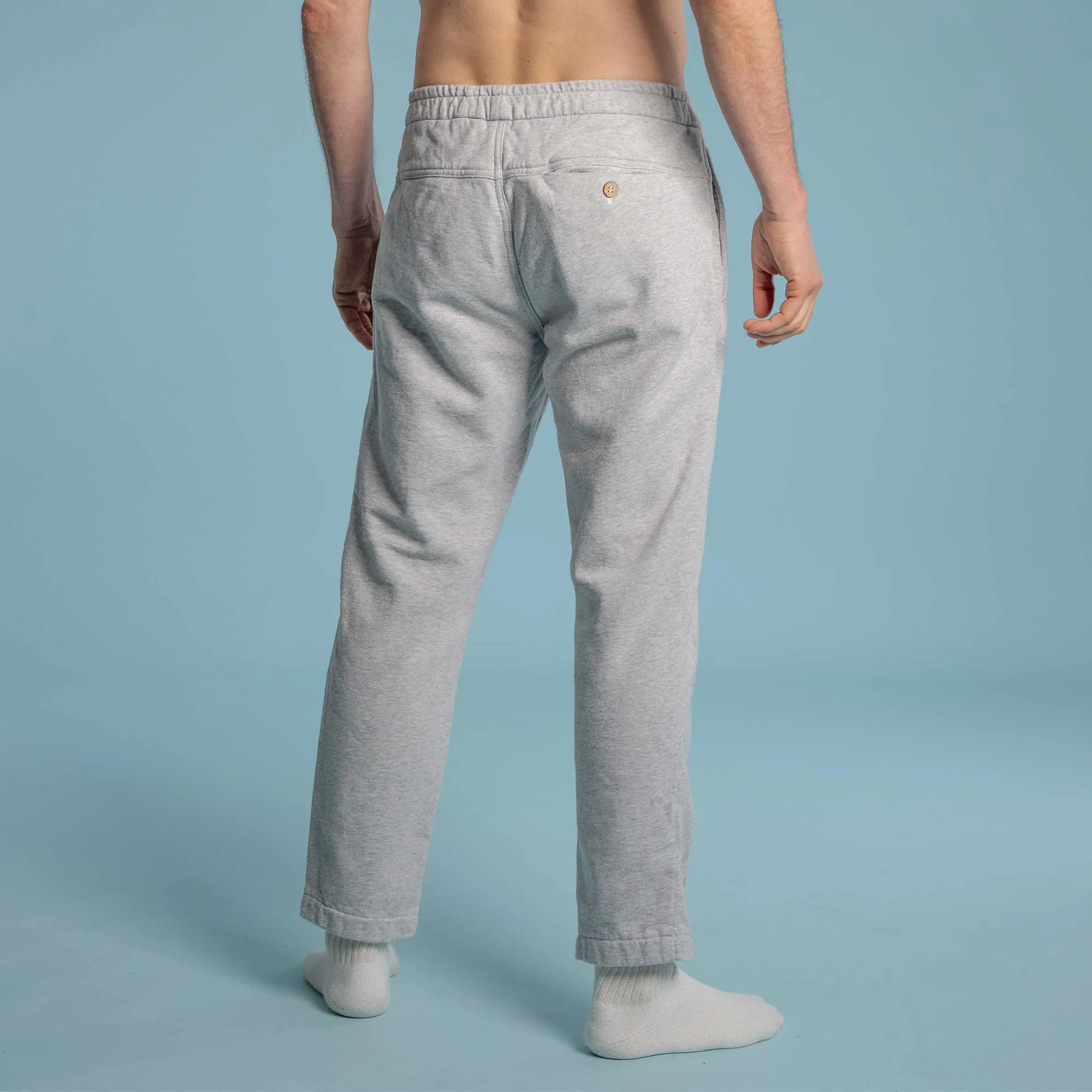 REDMOND 100% Organic Cotton Fleece Flex Waist Jogger Pants (Plastic-Free, Metal Zippers, Coconut Buttons)