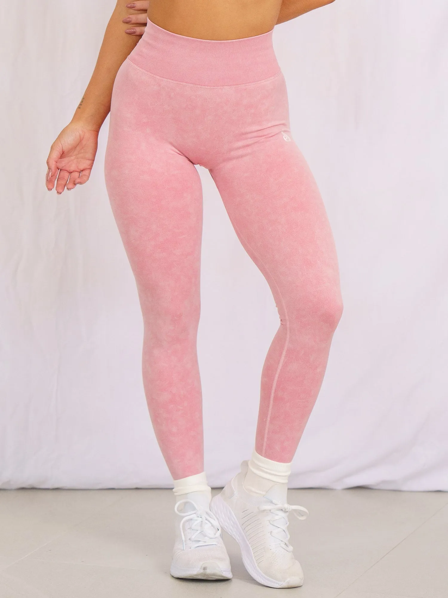 Stonewash Scrunch Seamless Leggings - Coral Stonewash