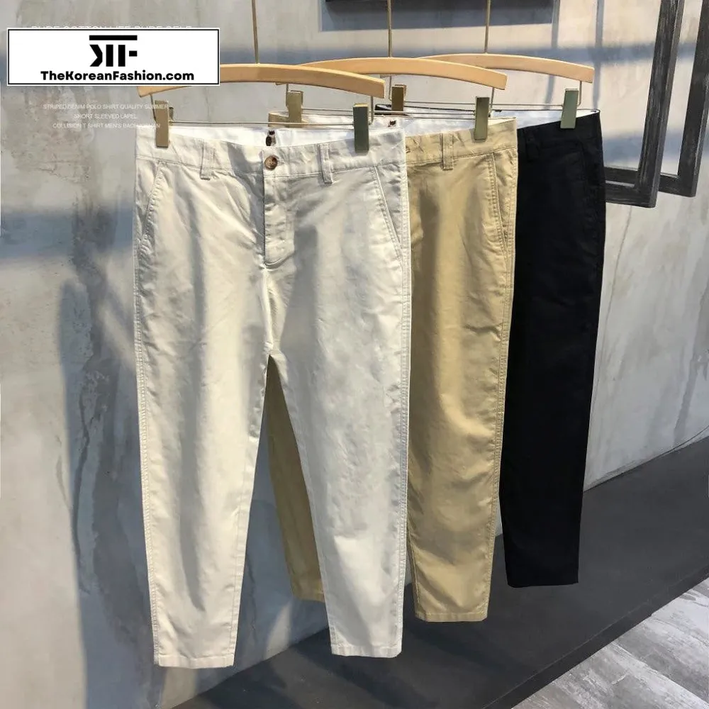 Summer Breathable Cotton Casual Pants