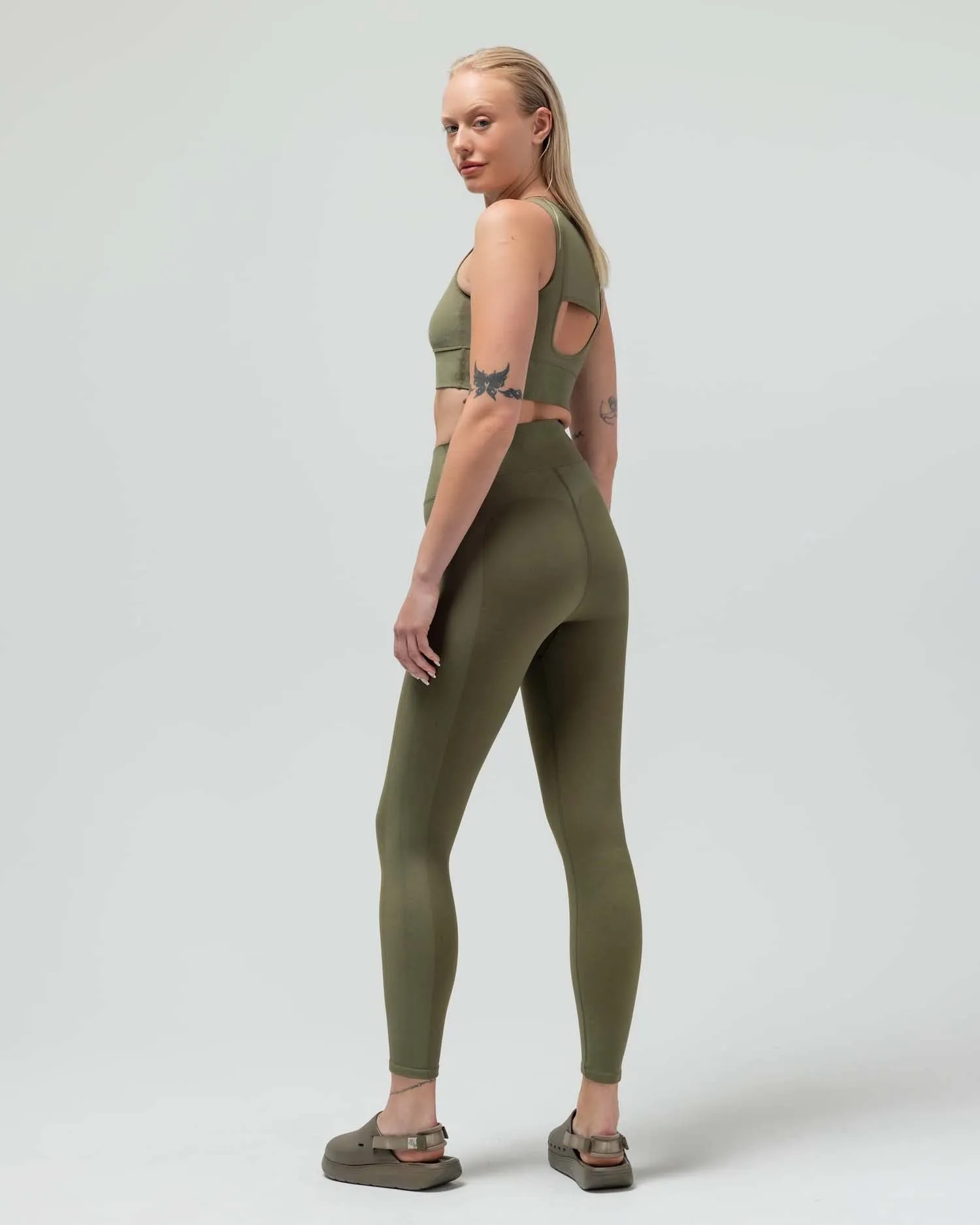 THE COMPRESSION LEGGING W/FUSED WAIST BAND